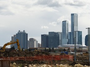 Edmonton's downtown skyline is seen from the Blatchford project site on Sept. 20, 2019.