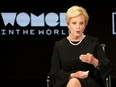 Cindy McCain, Chairman of the Board of The McCain Institute for International Leadership, speaks during the Women in the World Summit in New York City, April 12, 2019.