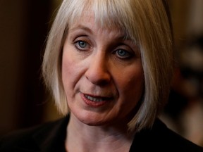 Canada's Minister of Health Patty Hajdu speaks to media on Parliament Hill in Ottawa, Ontario, Canada March 11, 2020.