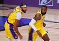 LeBron James and Anthony Davis had their way with the Miami Heat in Game 1 of the NBA Finals in Orlando.