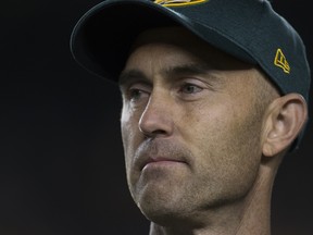 Ricky Ray takes part in his Wall of Honour Induction Ceremony at Commonwealth Stadium on Sept. 20, 2019.