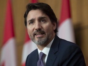 Prime Minister Justin Trudeau is pictured in Ottawa on Oct. 23, 2020