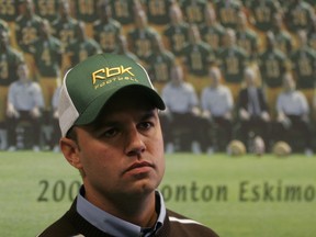 Noel Thorpe, seen in this file photo taken Nov. 30, 2007, in his first stint with the Edmonton Football Club, is back, this time as their defensive co-ordinator under head coach Scott Milanovich.