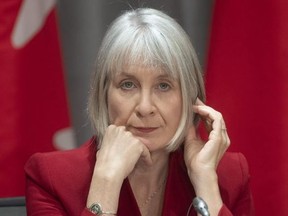 Health Minister Patty Hadju is pictured at a press conference in Ottawa on April 1, 2020.