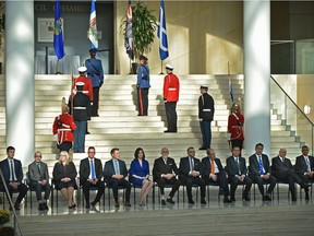 Councillors and the mayor during the Swearing-In Ceremony at City Hall in Edmonton, Oct. 24, 2017.