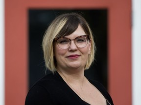 Preschool educator Shaylene Saxton poses for a photo at Rio Terrace Community Preschool, in Edmonton Saturday Oct. 10, 2020. Saxton has been awarded a Prime Minister's Award for Excellence in Early Childhood Education (Certificate of Achievement).