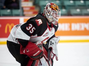 Taylor Gauthier is one of five netminders invited to Hockey Canada's selection camp for the 2021 IIHF World Junior Hockey Championship. (