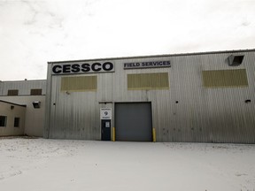 An industrial warehouse at 9935 75 Ave. that is the proposed site of a homeless shelter, in Edmonton Tuesday Oct. 20, 2020. Photo by David Bloom
