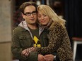 "The Loobenfeld Decay" -- After hearing Penny (Kaley Cuoco, pictured right) sing, Leonard (Johnny Galecki, left) lies to avoid seeing her perform, but Sheldon (Jim Parsons, not pictured)takes it one step further with a more elaborate lie that leads to the appearance of his non-existent cousin (Guest star D.J. Qualls, not pictured), on THE BIG BANG THEORY, Monday March 24.