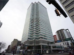 Canadian Western Bank Place in downtown Edmonton on January 22, 2021. Edmonton's downtown office vacancy rate is at an all time high due mainly to the COVID-19 pandemic. Photo by Larry Wong - Postmedia