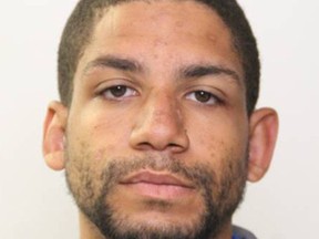 Edmonton police are looking for Korson Skelhorn, 26, in connection to a series of south side pharmacy robberies.