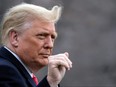 U.S. President Donald Trump departs on travel to West Point, New York from the South Lawn at the White House in Washington, D.C., Dec. 12, 2020.