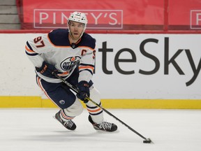 Edmonton Oilers centre Connor McDavid (97) skates against the Ottawa Senators at the Canadian Tire Centre on Monday, Feb. 8, 2021.