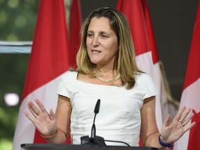 Canada's minister of finance Chrystia Freeland.
