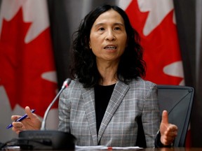 Chief public health officer Dr. Theresa Tam attends a news conference in Ottawa on March 23, 2020.