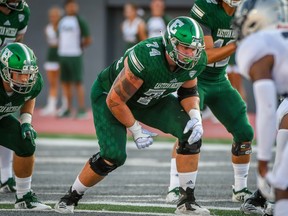 With the flag of Denmark prominently tattooed on his right arm, Eastern Michigan offensive tackle Steven Nielsen was taken second overall by the Edmonton Football Team in the 2021 Canadian Football League Global Draft held Thursday, April 15, 2021.