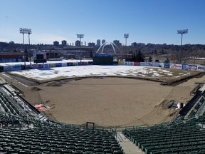 Construction on the infield at Re/Max Field continues as  the Edmonton RIverhawks are having their inaugural season pushed to 2022 due to COVID restrictions.