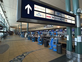 The Edmonton International Airport and how it is coping with the severe drop in airline passengers, in Edmonton, April 25, 2020.