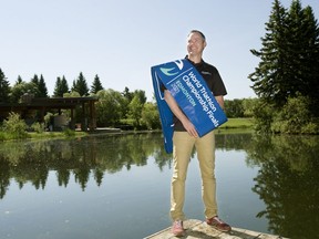 World Triathlon Edmonton general manager Stephen Bourdeau poses for a photo in Edmonton's Hawrelak Park, Monday June 21, 2021.