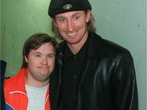 Joey Moss is seen with Wayne Gretzky in a 1997 file photo.