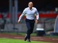 Chris Armas, head coach of Toronto FC looks on during the quarterfinals second leg match between Cruz Azul and Toronto FC as part of the Concacaf Champions League 2021 at Azteca Stadium on May 04, 2021 in Mexico City, Mexico.