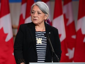 Mary Simon speaks during an announcement at the Canadian Museum of History in Gatineau, Que., on Tuesday, July 6, 2021. Simon, an Inuk leader and former Canadian diplomat, has been named as Canada's next Governor General — the first Indigenous person to serve in the role.