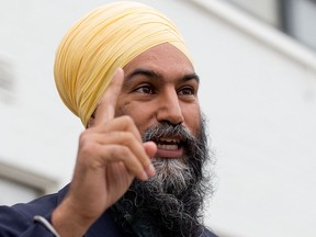 NDP Leader Jagmeet Singh is campaigning in Edmonton on Thursday.