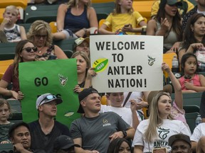 Edmonton Elks fans had little to cheer for against  the Montreal Alouettes at Commonwealth Stadium in Edmonton on Aug. 14, 2021.