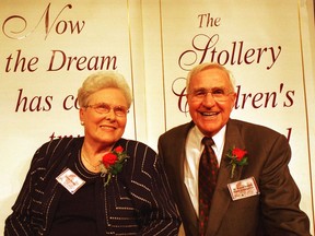 Bob Stollery with his wife Shirley in October, 2001.