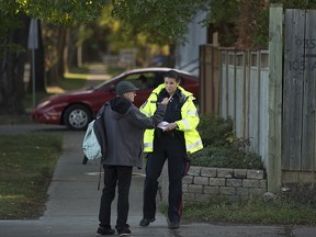 The Edmonton Police continue to investigate a suspicious death, in Edmonton Sunday Sept. 19, 2021. Saturday evening police responded to an assault with a weapon call near 104 Avenue and 95 Street. Officers located a man with serious injuries who later succumbed to his injuries on scene. Photo by David Bloom