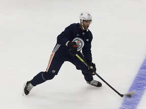 Darnell Nurse during the Edmonton Oilers practice on Tuesday, Sept. 14, 2021 in Edmonton.