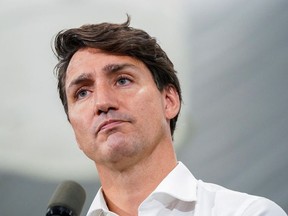 Canada's Prime Minister Justin Trudeau visits Soccer World during his election campaign tour in Hamilton, Ontario, Canada, September 10, 2021.