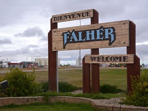 An entrance sign for Falher, Alta. on Saturday, Sept. 12, 2020. PETER SHOKEIR/DAILY HERALD-TRIBUNE