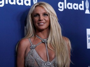 Singer Britney Spears poses at the 29th Annual GLAAD Media Awards in Beverly Hills, California, U.S., April12, 2018.