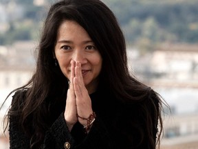 Director Chloe Zhao poses during a photocall for the film "Eternals" in Rome on Monday, Oct. 25, 2021.