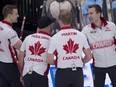 Skip Brendan Bottcher (right) and his teammates will wear the Maple Leaf at the Americas Zone Challenge Oct. 29-31