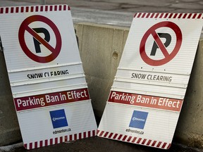 The City of Edmonton has announced the first Phase 2 citywide parking ban of the season, in Edmonton Monday Nov. 29, 2021. The Phase 2 parking ban begins Tuesday, November 30. Photo by David Bloom