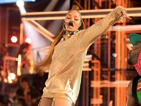 Janet Jackson performs at the 2018 Billboard Music Awards at MGM Grand Garden Arena in Las Vegas, May 20, 2018.