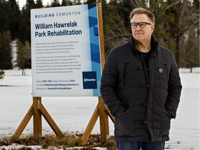 Jim Gibbon, executive director of the Edmonton Heritage Festival, in Edmonton's Hawrelak Park on Tuesday, Nov. 30, 2021. Heritage Festival and many other festivals are looking for a new home with the city proposing to fully close the park for three years starting in 2023 for its rehabilitation project.