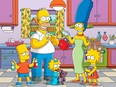 This image released by Fox shows animated characters, from left, Bart, Homer, Maggie, Marge and Lisa from "The Simpsons."