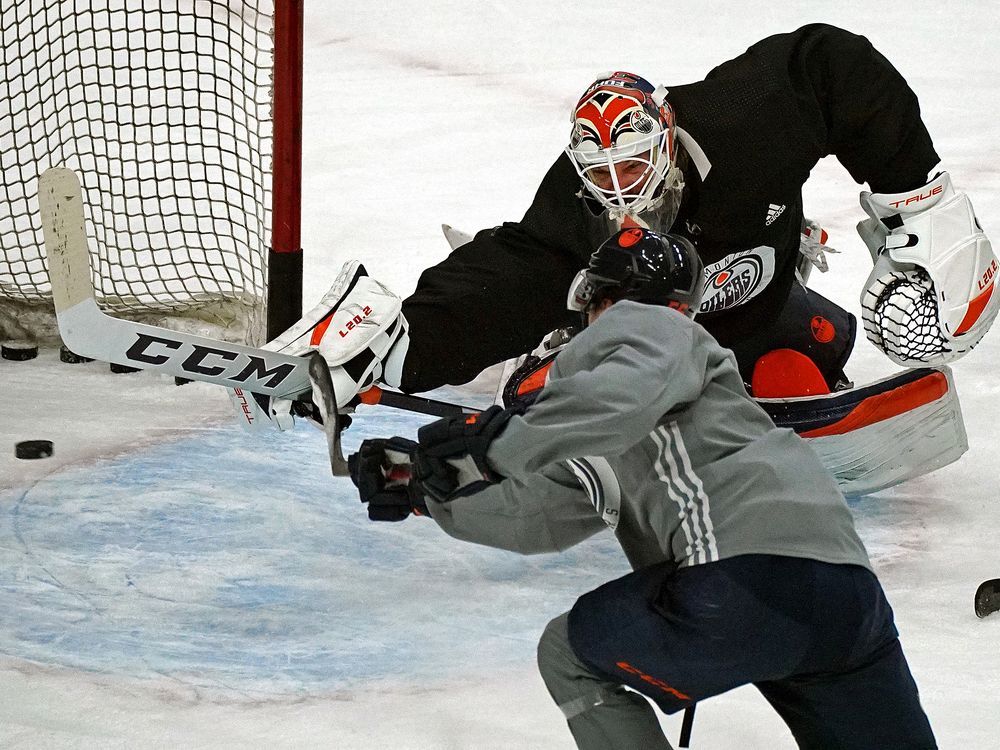 McDavid looking shell shocked at #Oilers practice today Via: @rrishaug, #EdmontonOilers