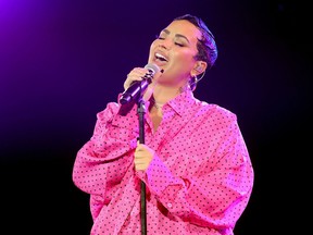 Demi Lovato performs onstage at The Beverly Hilton in Beverly Hills, Calif., March 22, 2021.