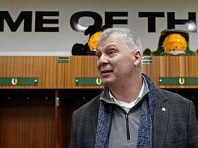 Canadian Football League (commissioner Randy Ambrosie paid a visit to the Edmonton Elks dressing room on Wednesday, March 16, 2022, as part of his annual Randy's Road Trip tour while visiting various stakeholders throughout the country.