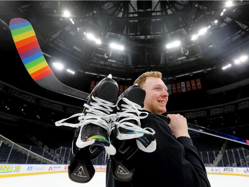 Edmonton Oilers celebrate Pride Night by honoring openly gay player -  Outsports