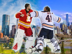 One of the most memorable Battle of Albertas in recent memory was when the Flames' Cam Talbot and the Oilers' Mike Smith traded blows on the ice in 2020 in the rare, but vaunted NHL goalie brawl.