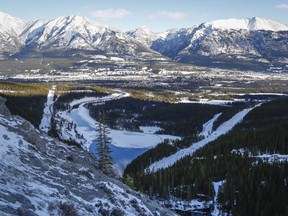 The mountain town of Canmore, Alta. is seen on Tuesday, Jan. 19, 2016.&ampnbsp;Town council in a popular Alberta mountain community will appeal a decision by a provincial tribunal to allow two controversial developments to proceed.&ampnbsp;THE CANADIAN PRESS/Jeff McIntosh