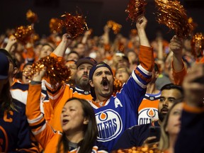 Edmonton Oilers' fans wait for the start of Game 3 of the Western Conference Final against the Colorado Avalanche, at Rogers Place on June 4, 2022. OEG staff work behind the scenes to ensure the fan experience goes as smoothly as possible.
