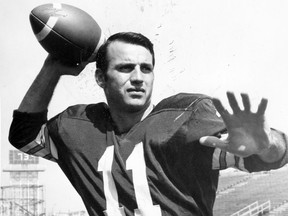Canadian Footbeall League quarterback Frank Cosentino. Photo filed November 28, 1962.