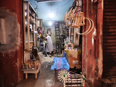 One of the tiny shops found in the maze of narrow streets that make up the medina in Marrakech.