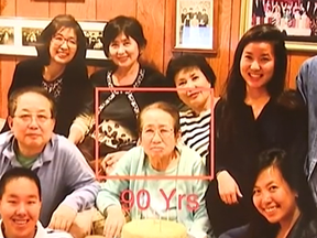 Kyung Ja Kim, middle, and family.